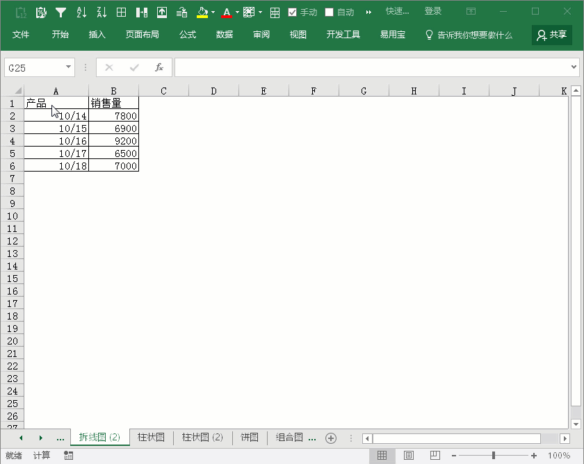 Excel 快速制作图表的方法